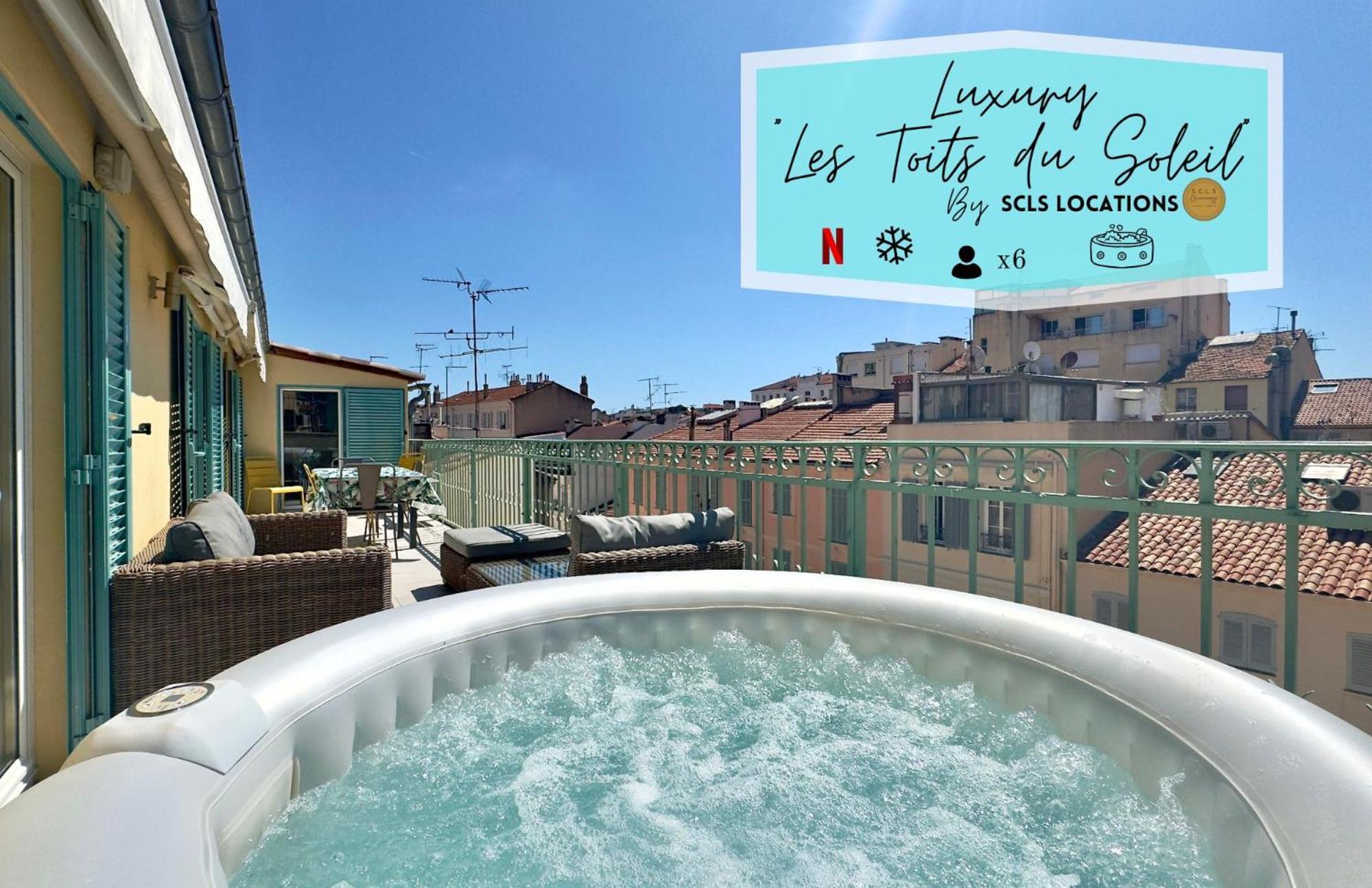 Les Toits Du Soleil: Luxury Apartment with Terraces and Jacuzzi in Central Cannes Exterior photo